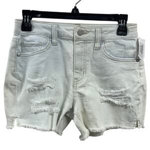 New Art Class Girls Large 10/12 Adjustable Waist Distressed Bleached Jean Shorts